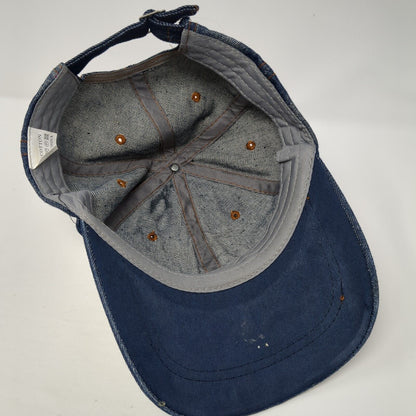 Bedazzled Star Slideback Hat Blue One Size Adjustable Rhinestone Beaded Denim