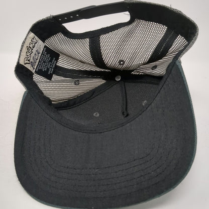 Pokemon Trucker Hat Gray One Size Pikachu Poke Ball Mesh Snapback Flat Brim Logo