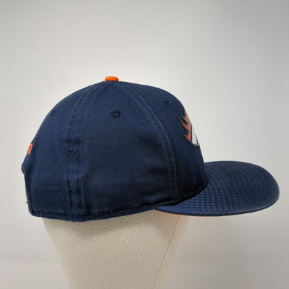 Denver Broncos NFL New Era Hat Blue OS 9FIFTY Snapback Textured Brim Orange