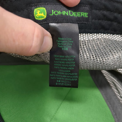 John Deere Trucker Hat Black One Size Snapback Campbell Tractor Co Mesh Back