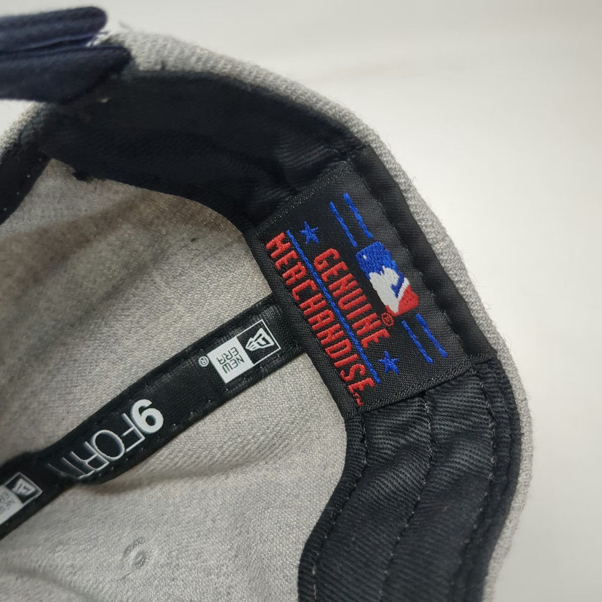 New Era Baseball Cap Gray Blue One Size 9FORTY MLB Atlanta Braves Slideback Hat