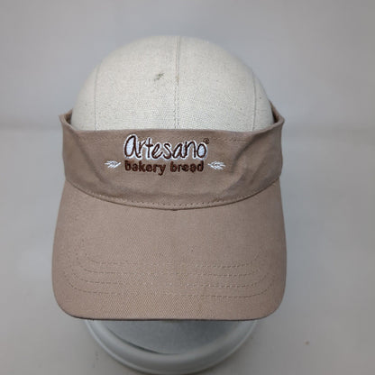 Artesano Bakery Bread Strapback Sun Visor Cap Tan OS Adjustable Cap America