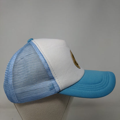 Smiley Emoji Embroidered Snapback Trucker Hat Multicolor One Size Mesh Back