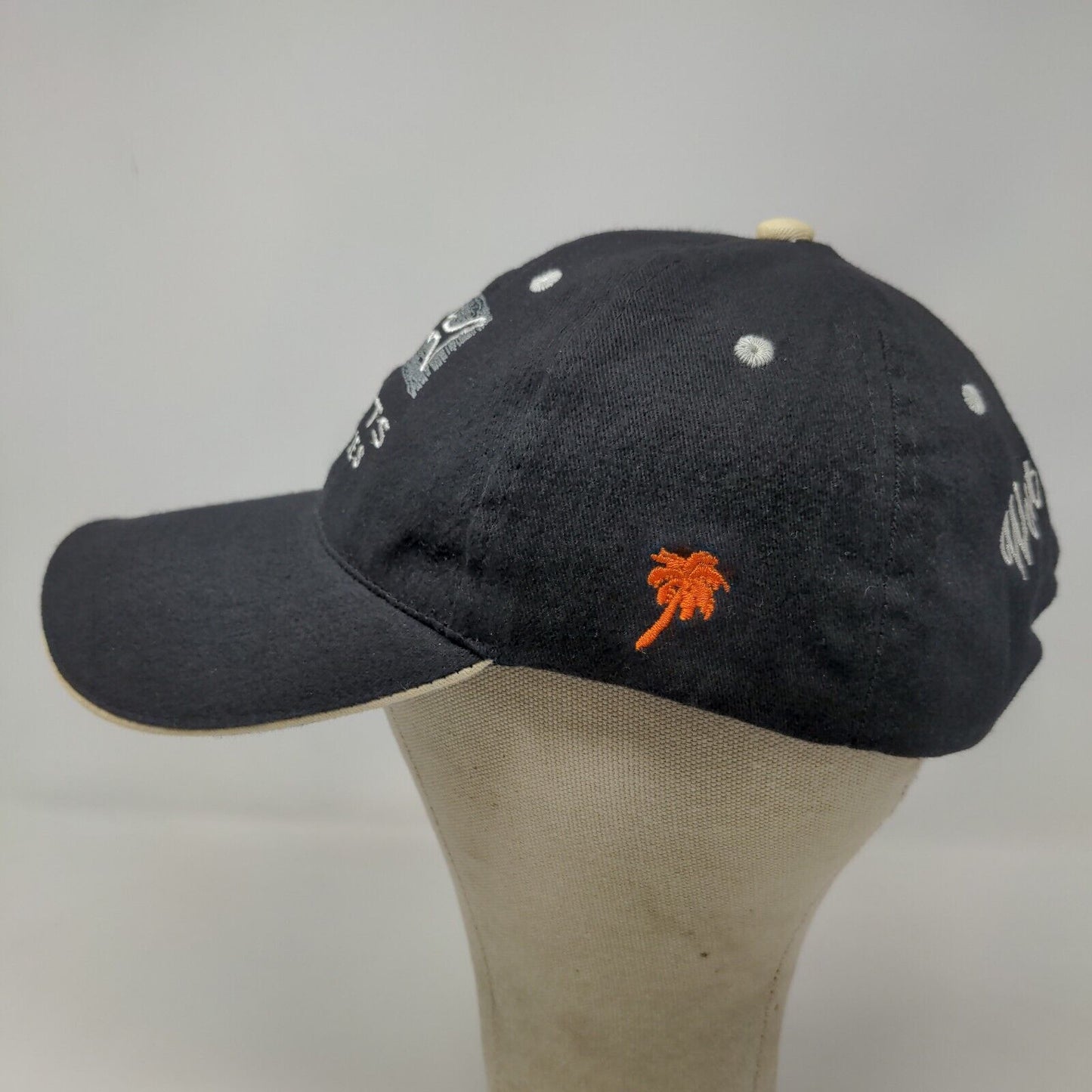 Rima Men's Strapback Hat Black Embroidered St. Kitts West Indies Logo