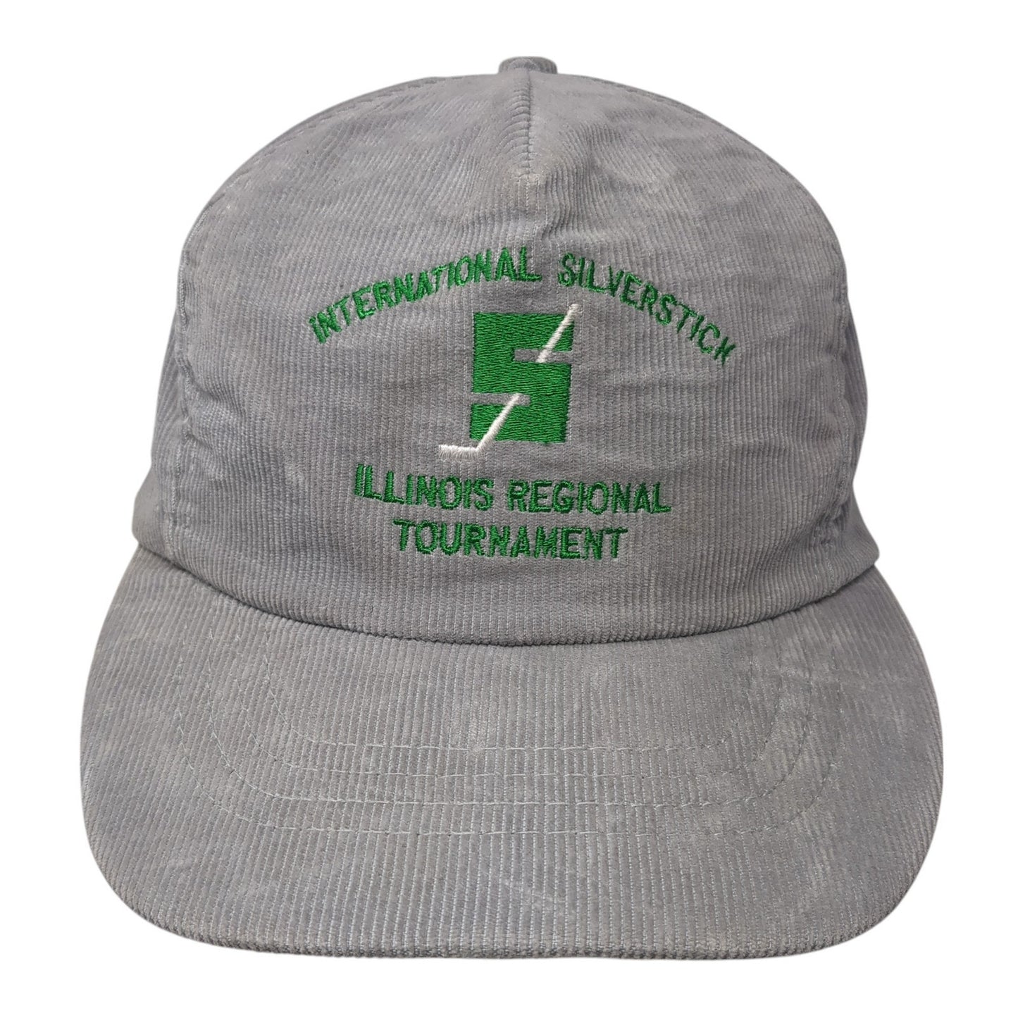 International Silverstick Illinois Snapback Hat Gray One Size Corduroy