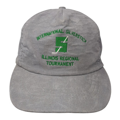 International Silverstick Illinois Snapback Hat Gray One Size Corduroy