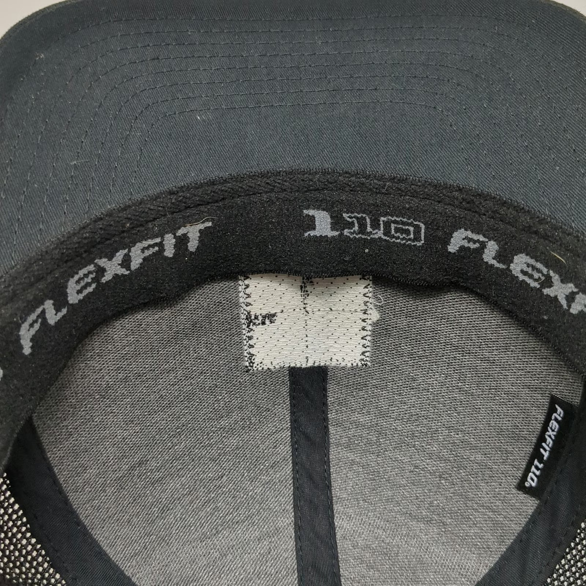 TravisMathew Trucker Hat Black One Size Mesh Snapback Flexfit 110 Logo Patch