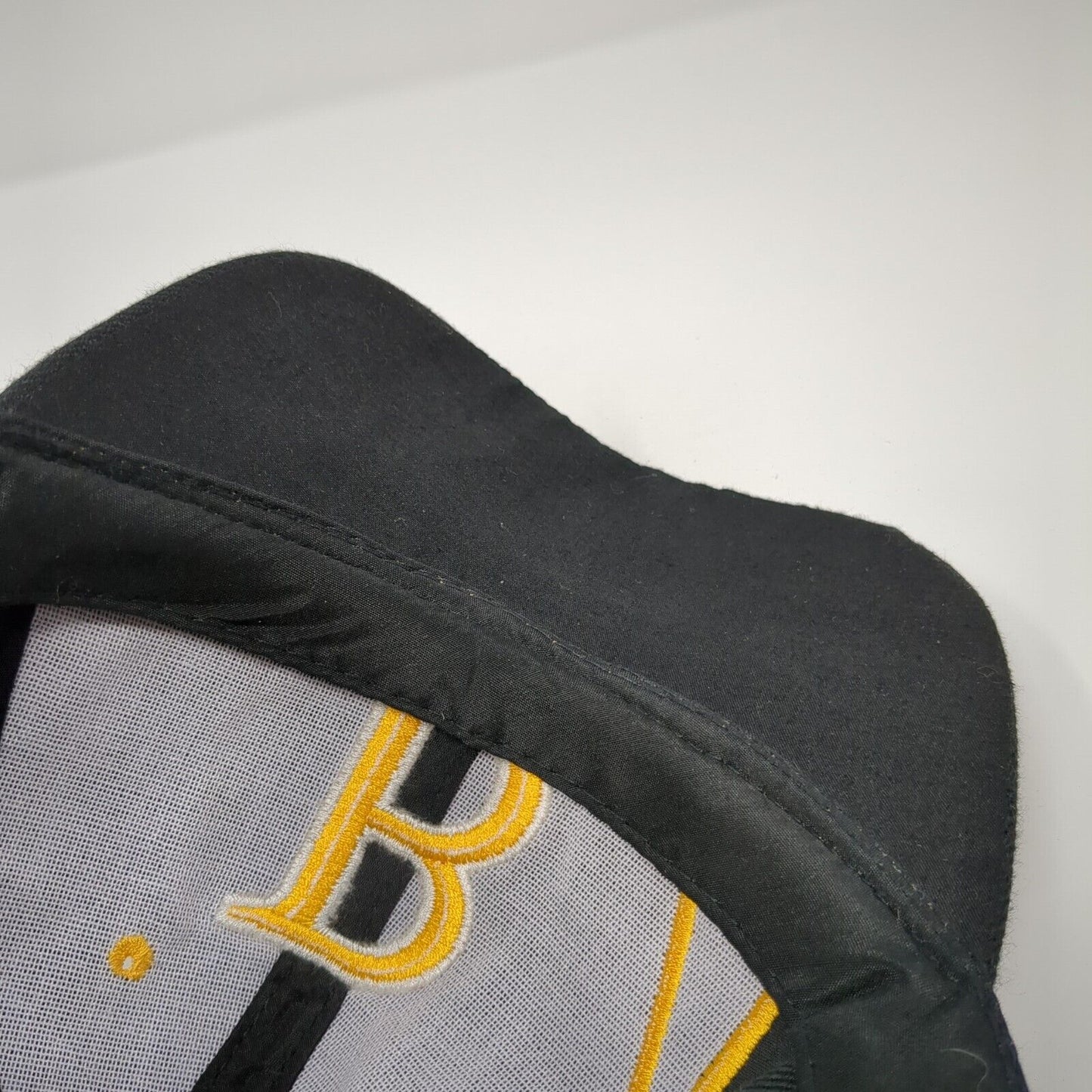 Boston Strapback Hat Black One Size Embroidered Bay State Apparel
