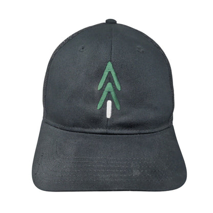Wood Grain Snapback Mesh Back Trucker Hat Black OSFM 6 Panel Otto