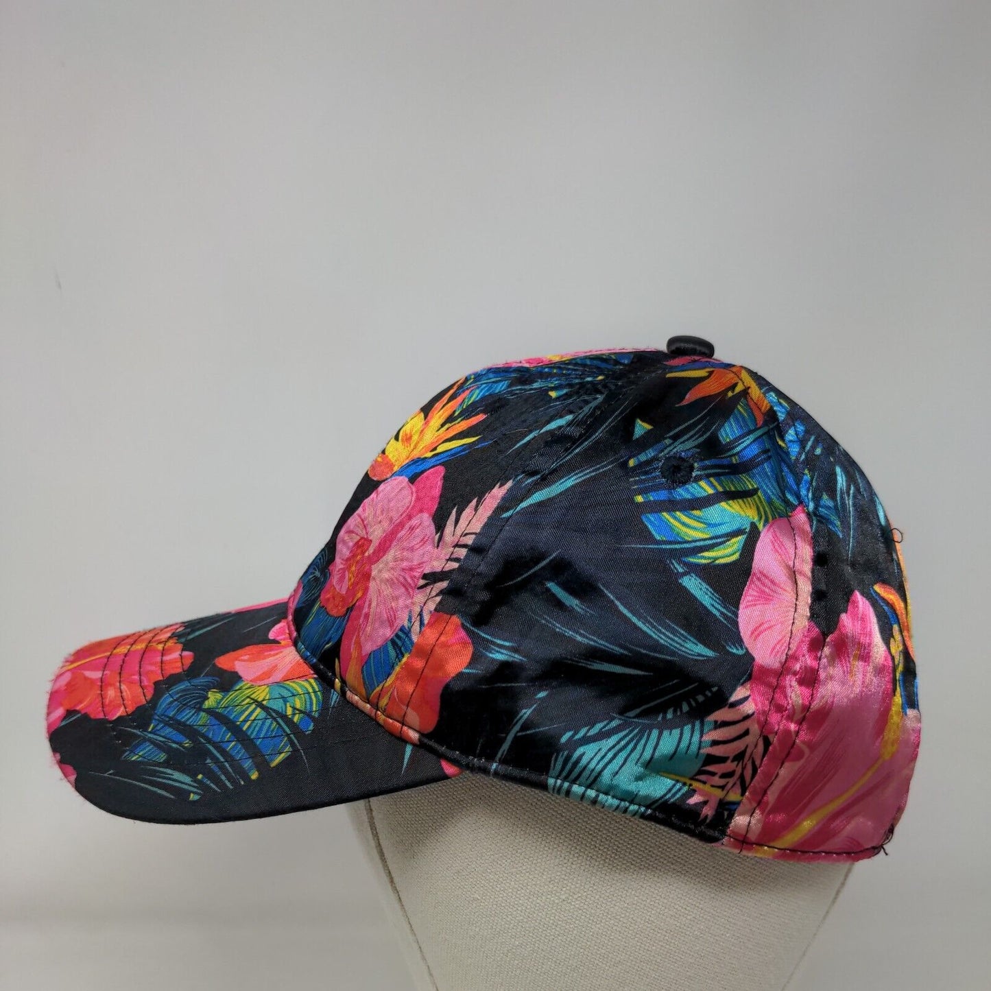 Unbranded Slideback Hat Multicolor OSFM Hawaiian Hibiscus Tropical Print Blank
