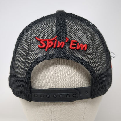Spin'Em Trucker Hat Gray One Size Gem State Stampede Idaho Rodeo Mesh Back