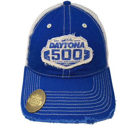 NASCAR Trucker Hat Blue White One Size Daytona 500 2020 Bottle Opener Distressed