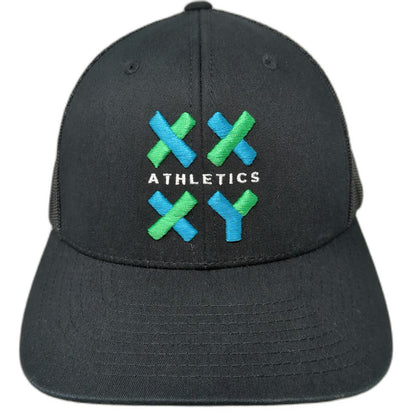 Yupoong Trucker Hat Black One Size XY Athletics Mesh Back Snapback Fitness Gym