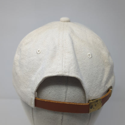 Familia Heart Slideback Hat Beige One Size Adjustable Leather Strap