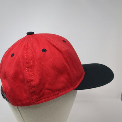 DC Comics Snapback Hat Red One Size Flash Logo Under Visor Graphic Cotton Black