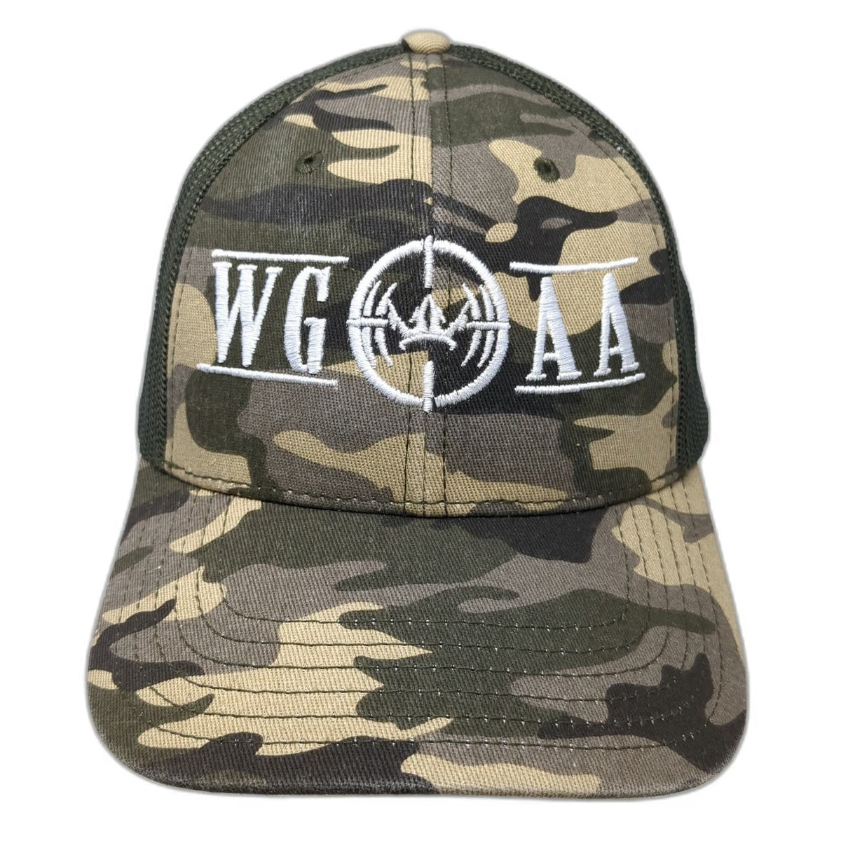 OTTO Trucker Hat Green One Size Camo Snapback WG AA Target Crosshair Crown