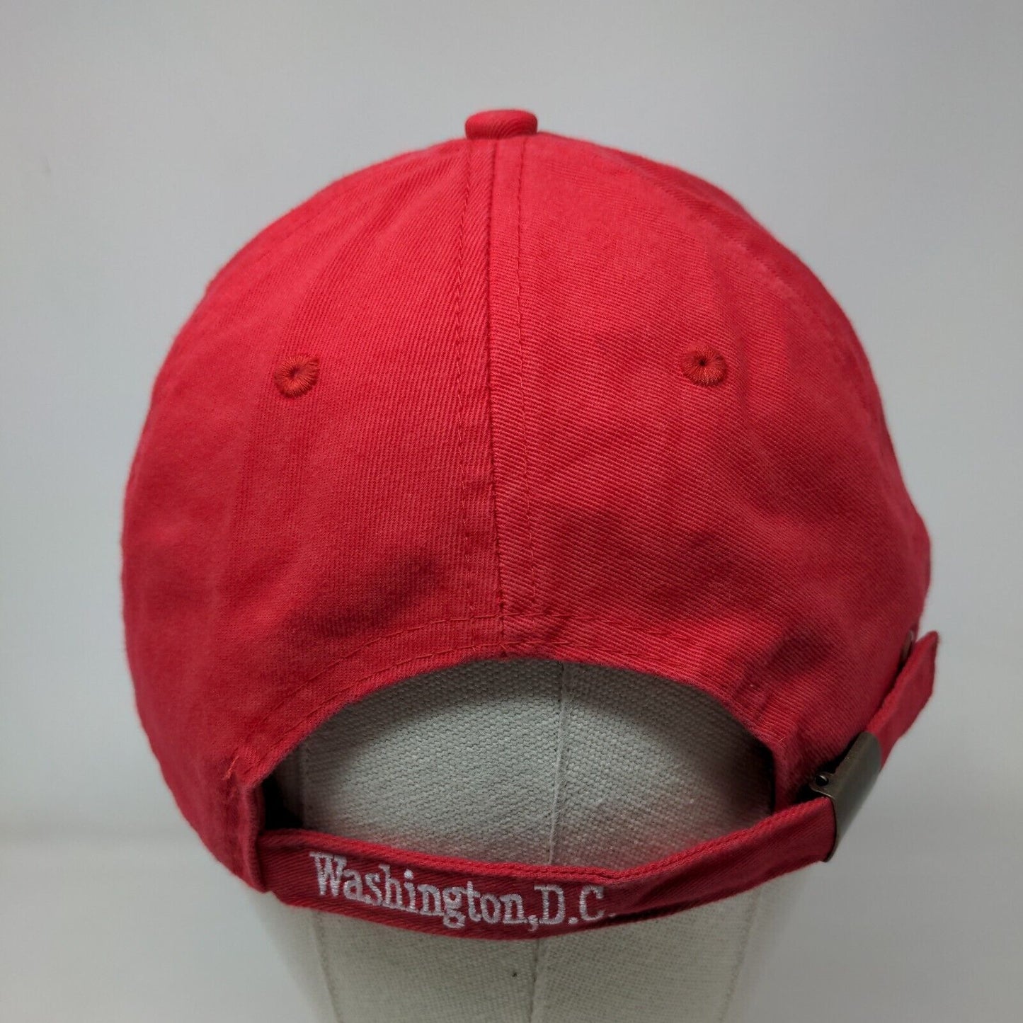 Washington DC Slideback Hat Red One Size Embroidered Triple Timber