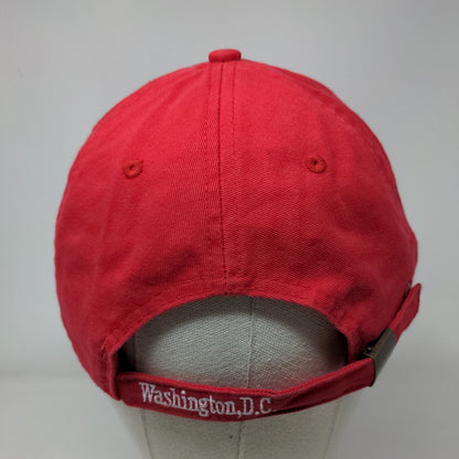 Washington DC Slideback Hat Red One Size Embroidered Triple Timber