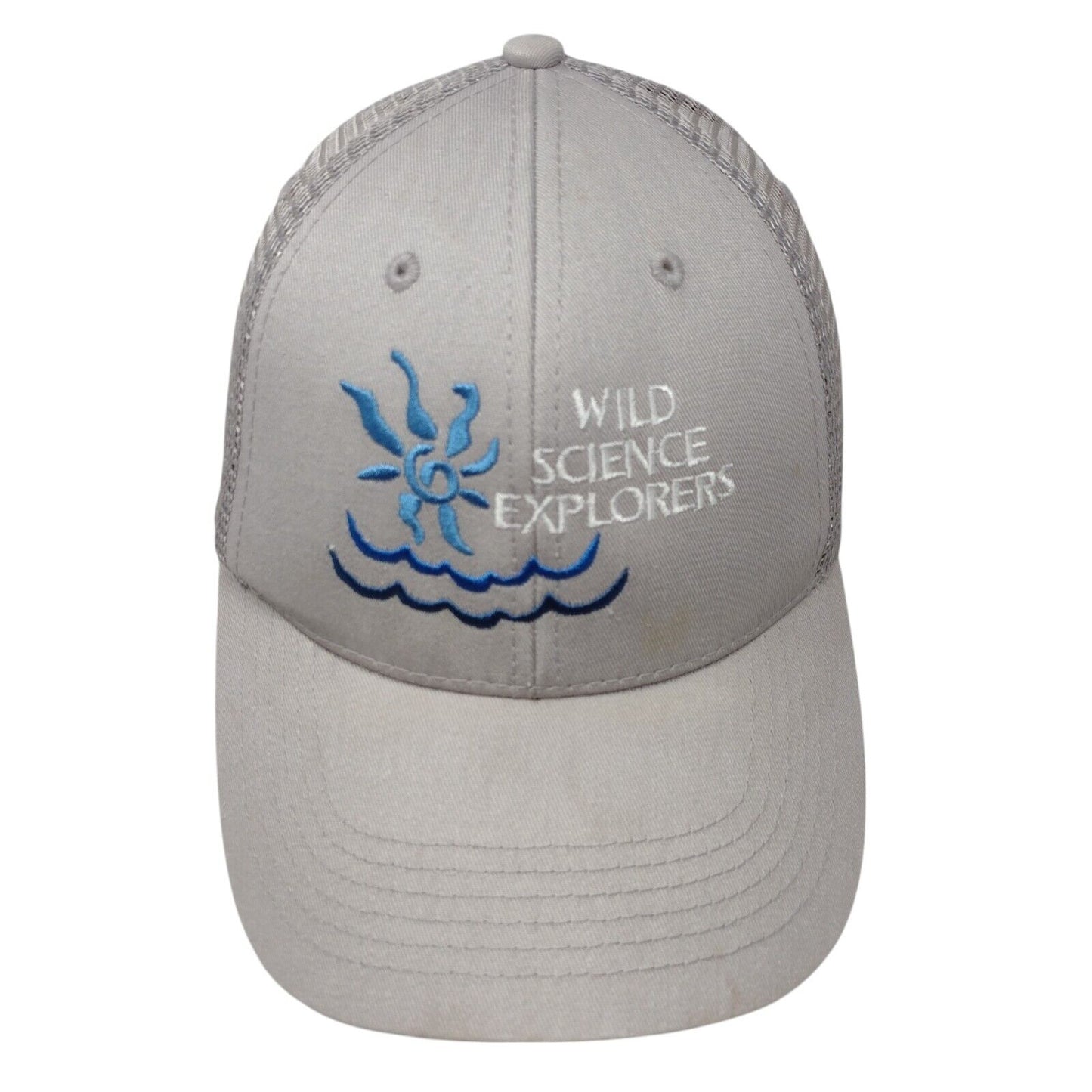 Wild Science Explorers Snapback Trucker Hat Gray OSFA Adjustable Mesh Back BIG X