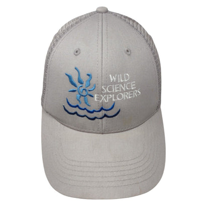 Wild Science Explorers Snapback Trucker Hat Gray OSFA Adjustable Mesh Back BIG X