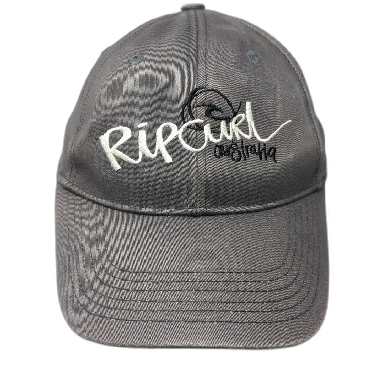 Rip Curl Baseball Cap Gray One Size Fitted Embroidered Logo Australia Surf Hat