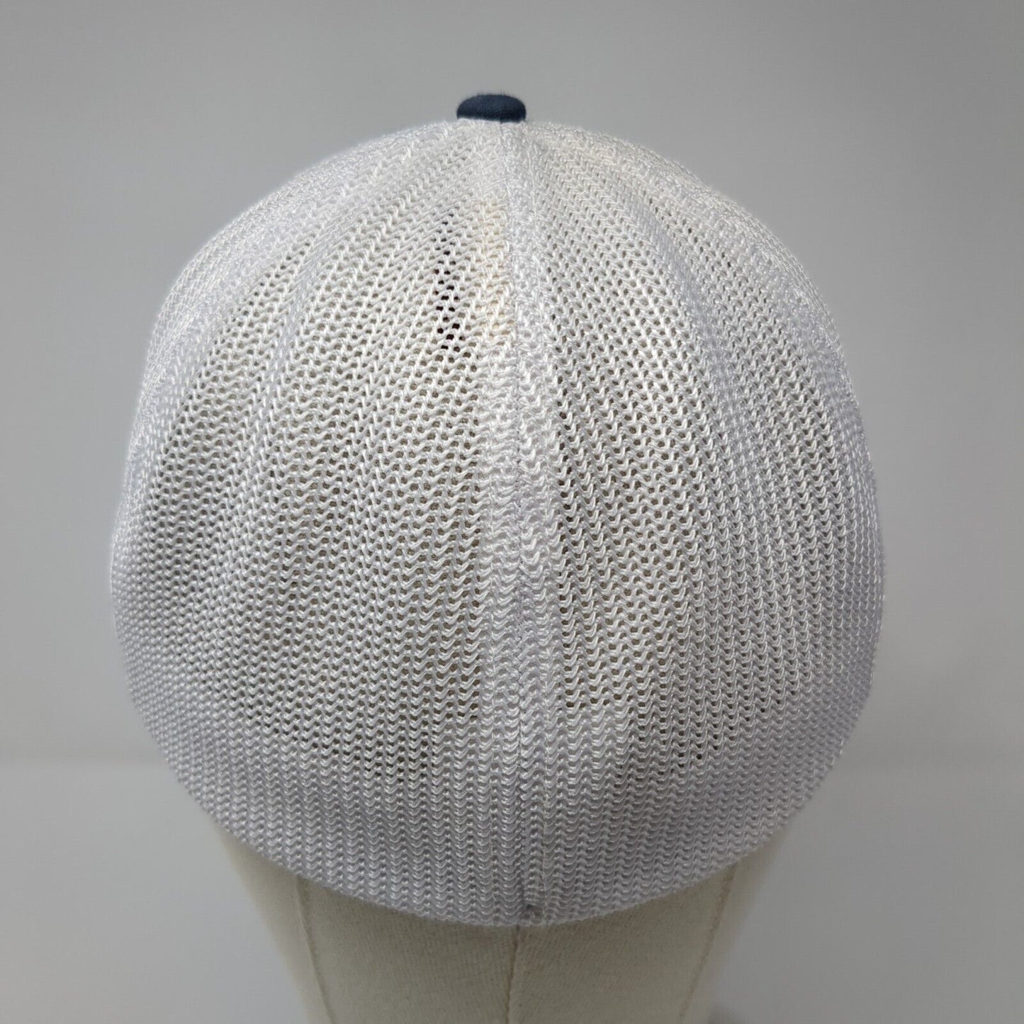 Columbia Unisex Fitted Trucker Hat Blue Size L/XL Lightweight Mesh Back 6 Panel