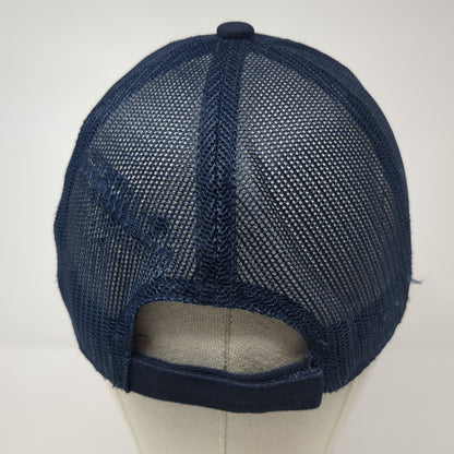 Ducks Unlimited Logo Strapback Mesh Back Trucker Hat Blue One Size Solid