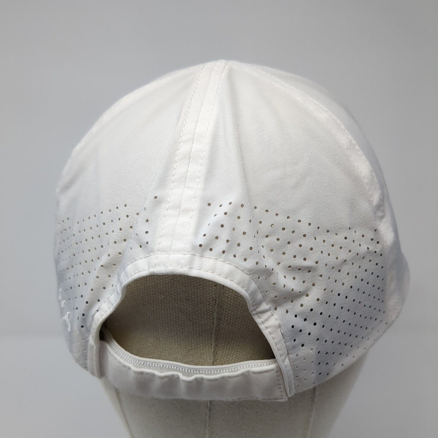 Unbranded Strapback Hat White One Size Adjustable Breathable 6 Panel Blank
