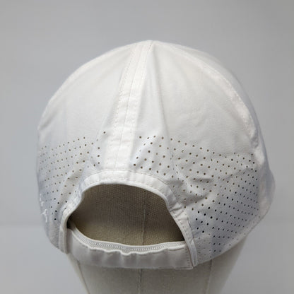 Unbranded Strapback Hat White One Size Adjustable Breathable 6 Panel Blank