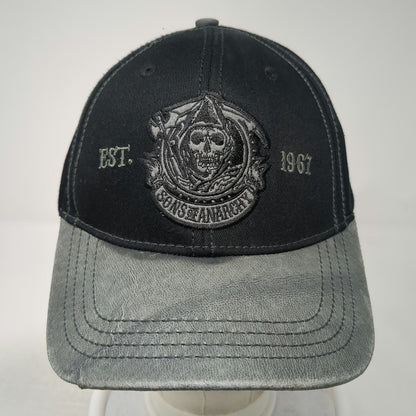 Sons of Anarchy Baseball Cap Black Gray One Size Slideback Suede Brim SAMCRO Hat