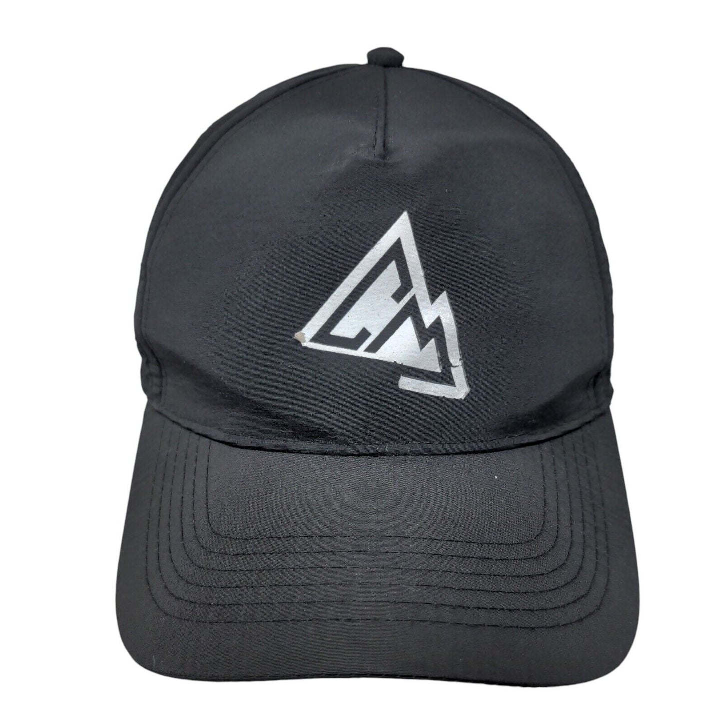 Chillmeister Snapback Hat Black OSFM Adjustable Breathable 6 Panel Nylon