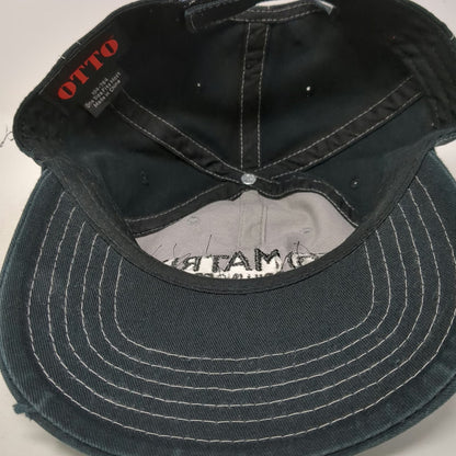 OTTO Baseball Cap Black OSFM Matrix Drilling Products Distressed Strapback Hat