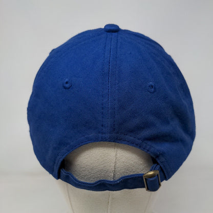Unbranded Slideback Hat Blue One Size Adjustable Embroidered Vented Holes Cotton