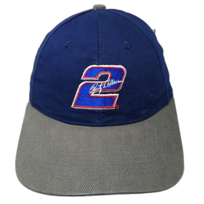 Seba Rusty Wallace 2 Miller Lite Racing Blue Gray Baseball Cap One Size Hat