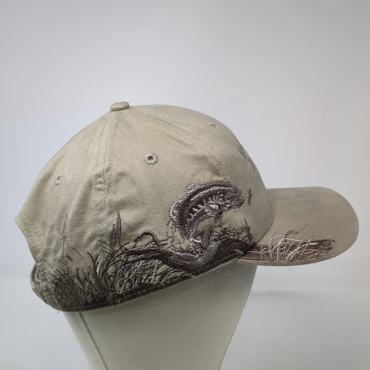 Dri Duck Beige Baseball Cap One Size Kootenai River Campground Montana Fish Hat