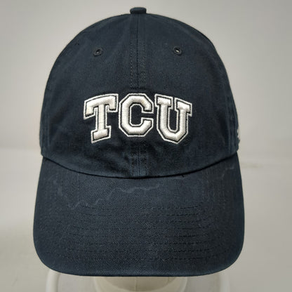 TCU Horned Frogs NCAA '47 Cap Black White One Size OS Slideback Hat Logo Cotton