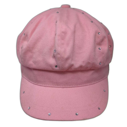 Ringling Bros Pink Army Cap Hat OS Rhinestones RBBB Sparkle Jeweled Logo Twill