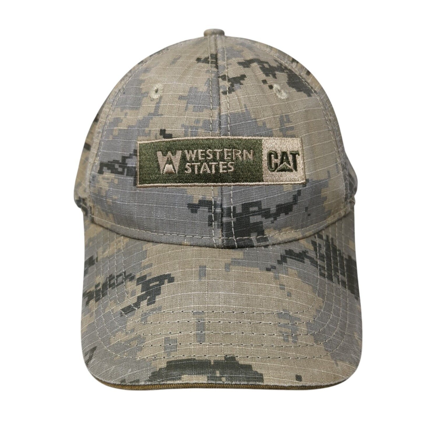 Western States CAT Strapback Hat Digital Camo One Size Embroidered