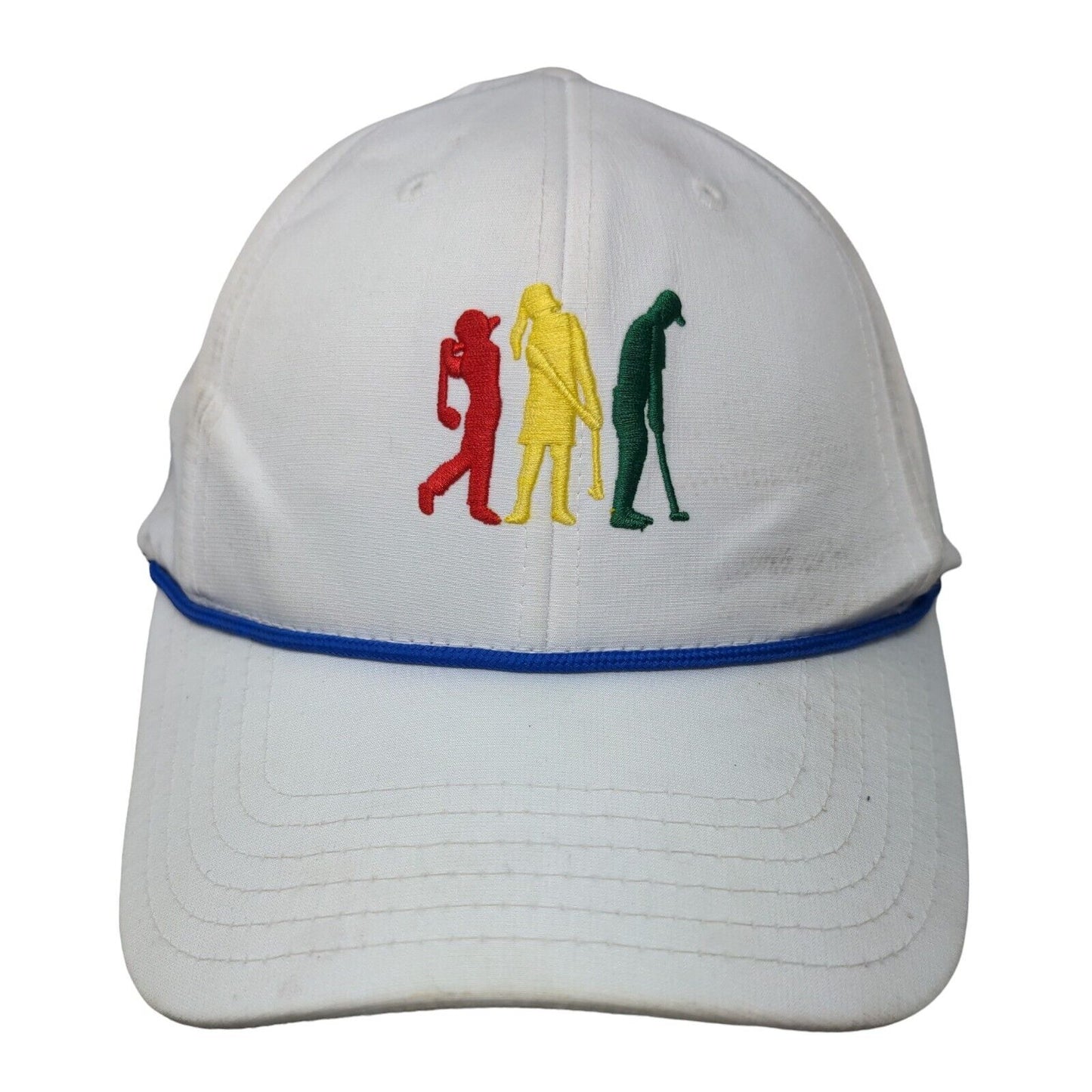 Golf Drive Chip & Putt Strapback Rope Hat White One Size Embroidered