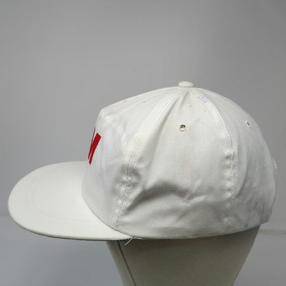 Cap America 5 Panel White One Size 3M Logo Green Underbrim Snapback Hat USA