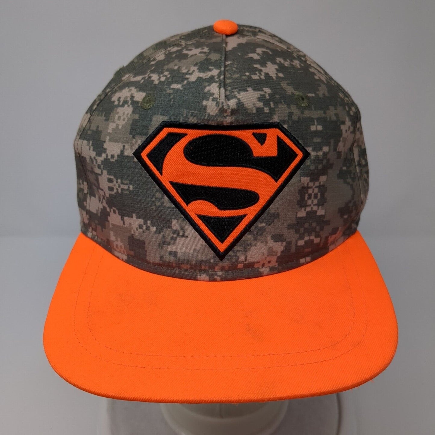 Superman Snapback Hat Digital Camo Youth One Size Adjustable Superhero