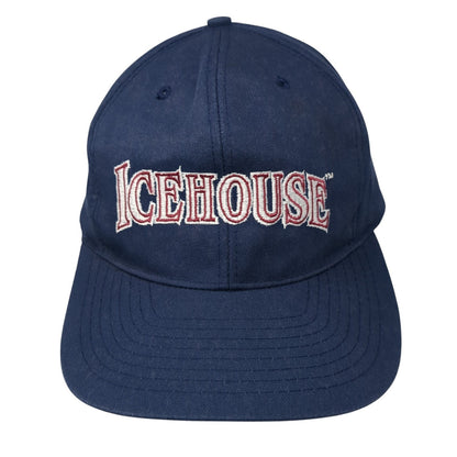 Ice House Snapback Hat Blue One Size Adjustable Embroidered 6 Panel Nissin