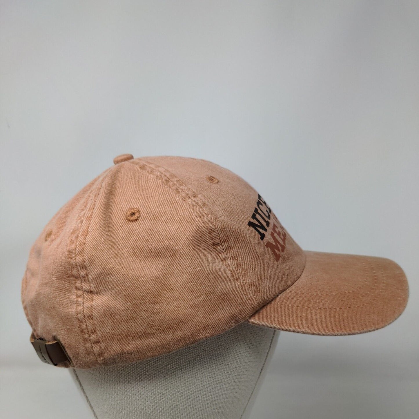 Nice To Meat You Slideback Hat Brownish-Orange One Size Leather Strap