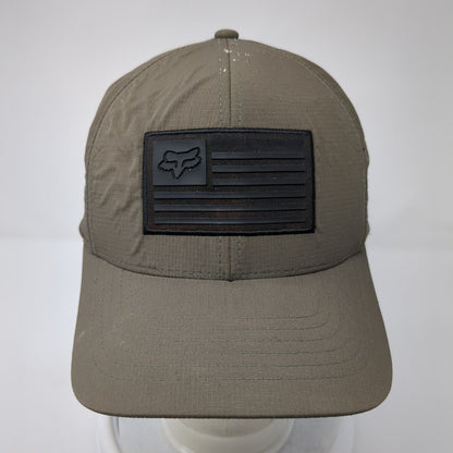 Fox Head Flag Fitted Hat Brown Small/Medium Solid 6 Panel Outdoor