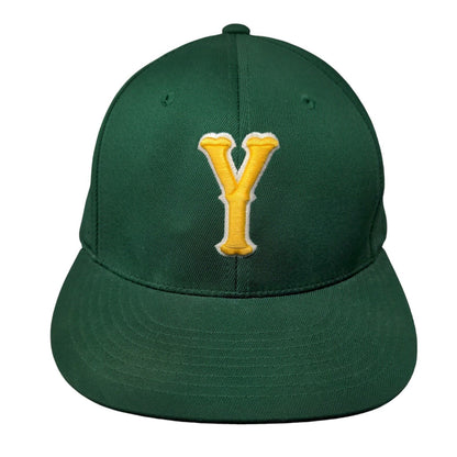 Y Initial Fitted Hat Green L/XL Embroidered Flexfit Yupoong Cap America