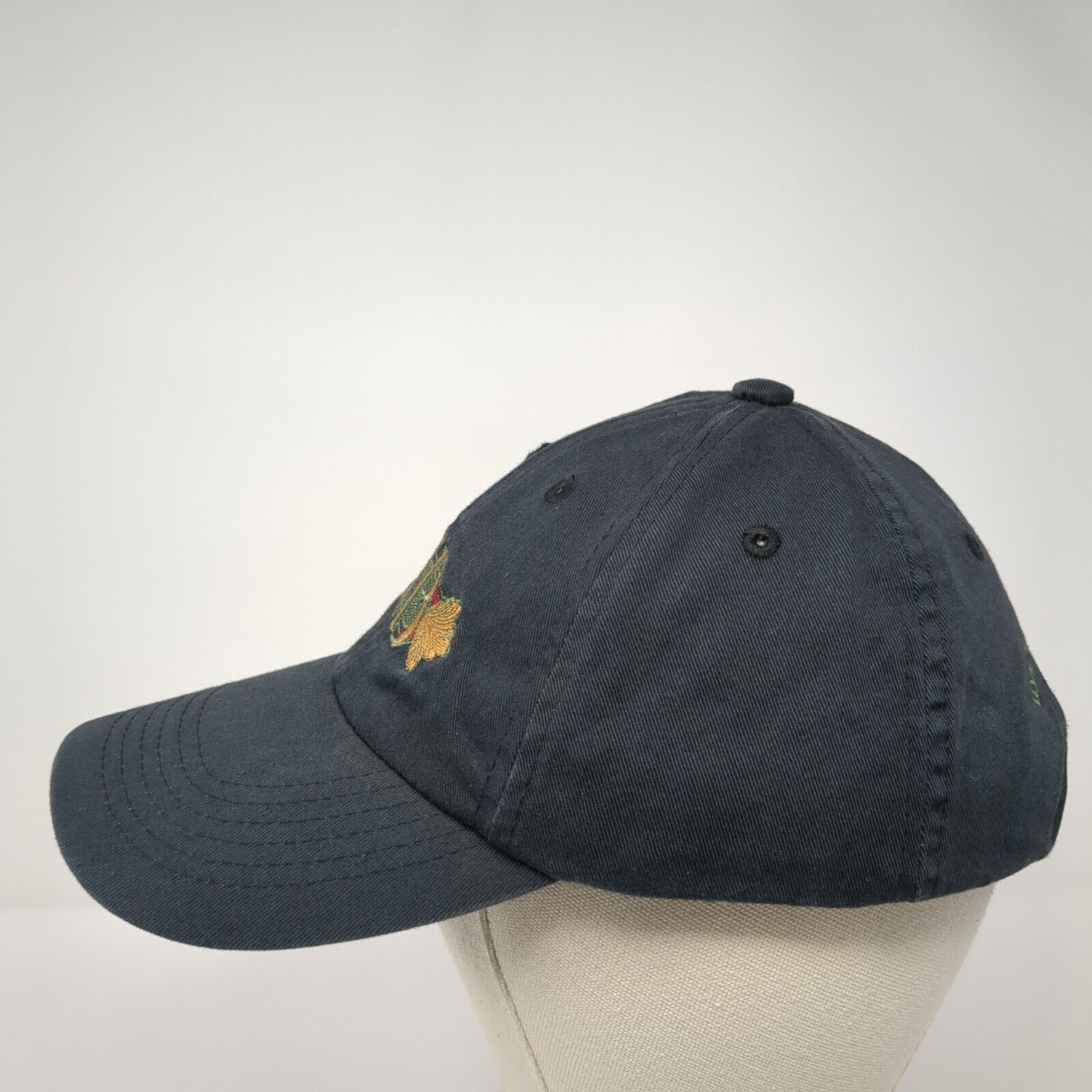 IIB Idaho Independent Bank Strapback Hat Black OS Adjustable Embroidered Cotton
