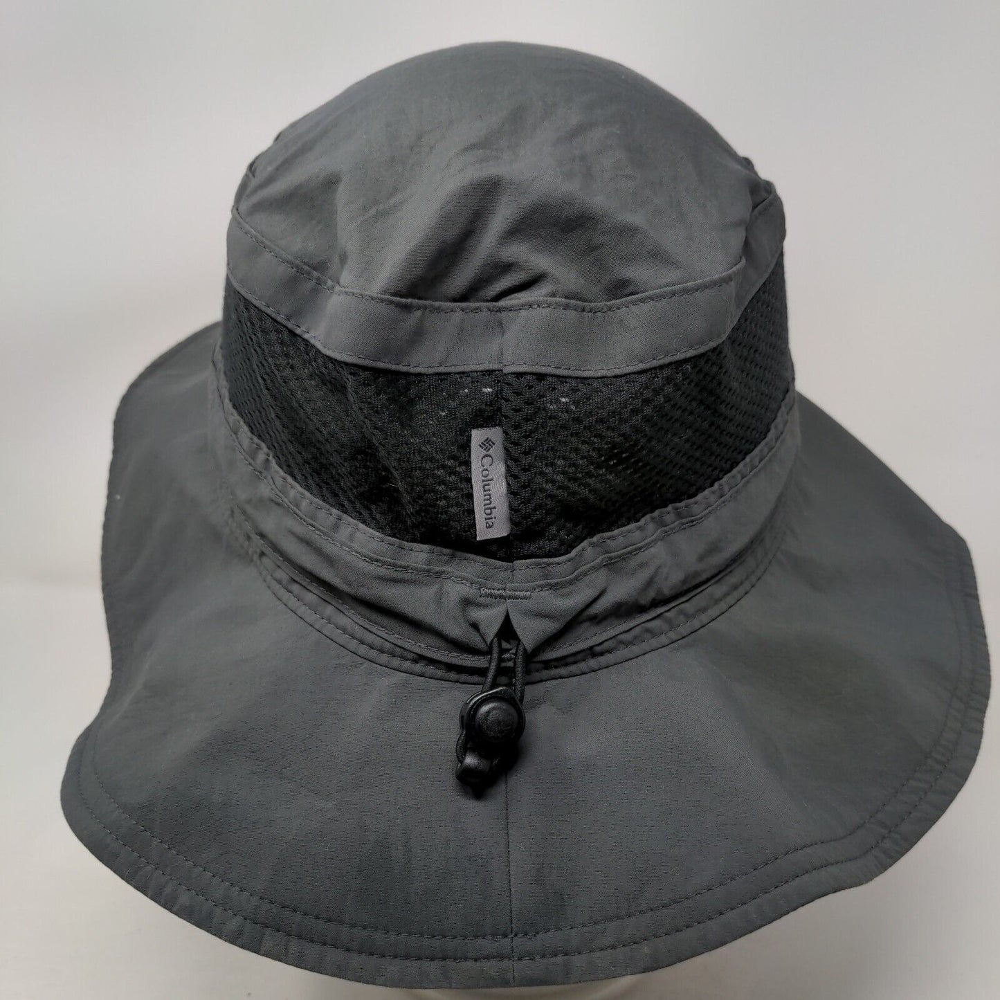 Columbia Fisherman Bucket Hat with String Gray One Size Breathable Mesh Hiking