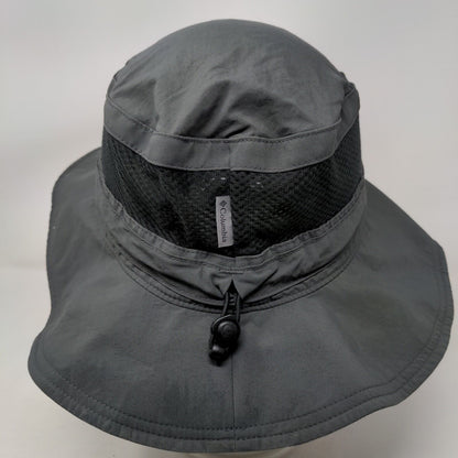 Columbia Fisherman Bucket Hat with String Gray One Size Breathable Mesh Hiking