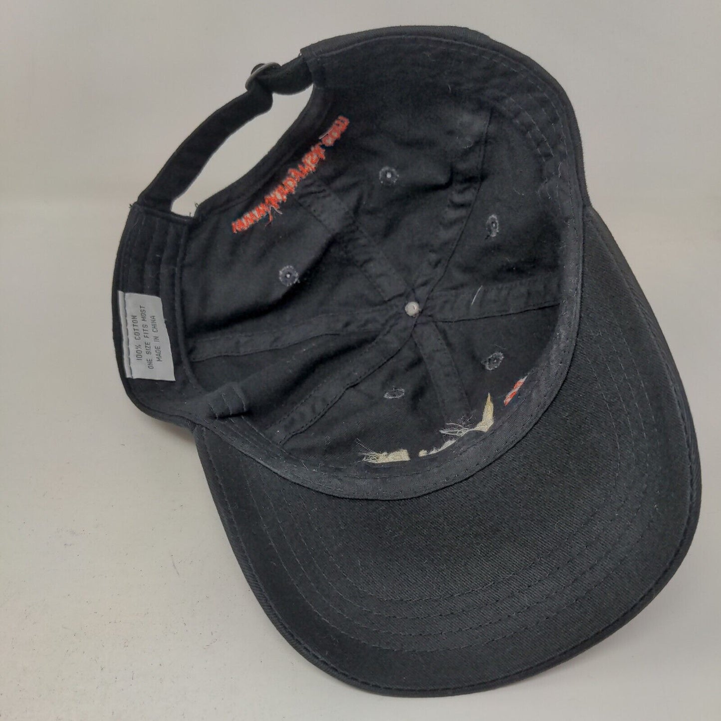 Kirby Risk Men's Slideback Hat Black Size OSFM Embroidered Logo 100% Cotton