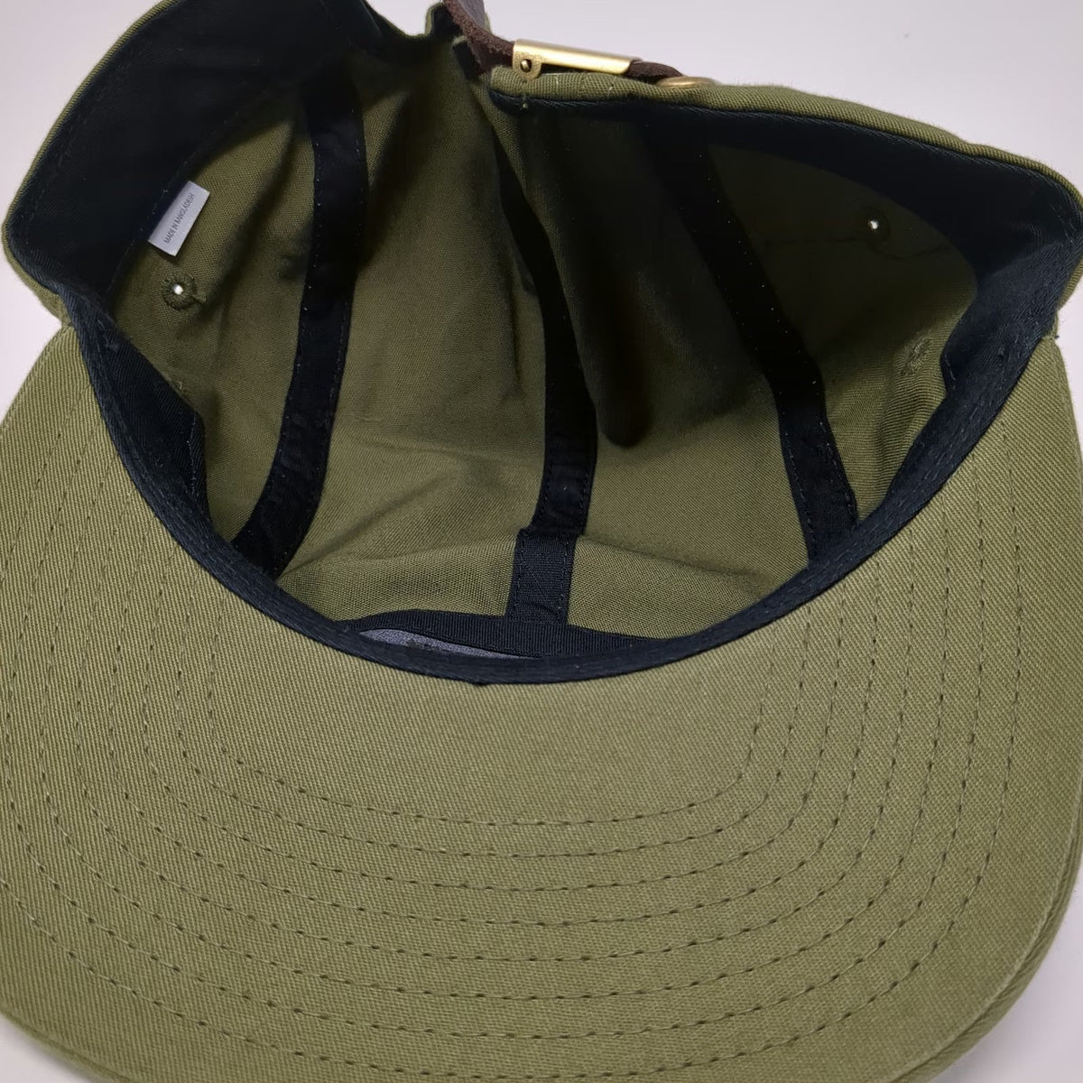 Bogus Basin Boise Idaho 5 Panel Green One Size Hat Leather Strapback Ski Resort